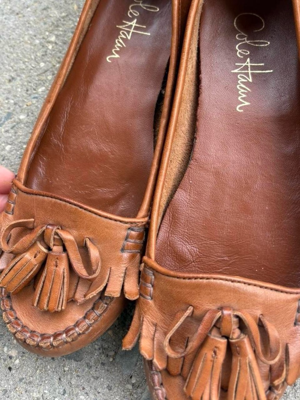 Vintage leather Cole Haan cute moccasins women’s 6 - Picture 5 of 7